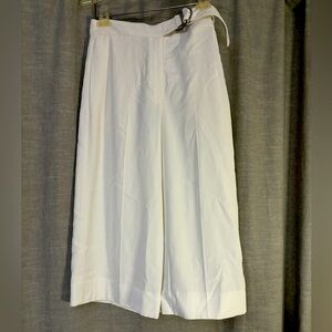 Theory White Fully Lined Culottes